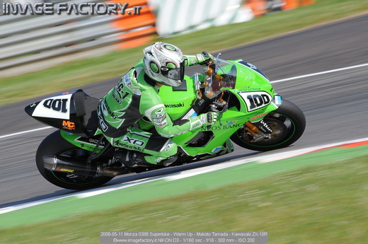 2008-05-11 Monza 0386 Superbike - Warm Up - Makoto Tamada - Kawasaki ZX-10R